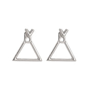 Hollow Diamond Square Stud Earrings – Holiday Gift Ideas — 9