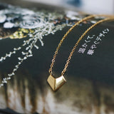 Folded Love Geometric Faceted Heart Necklace – Jewelry Gift Ideas — 7