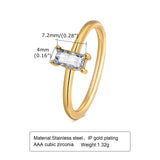 Zircon Gold Ring For Women – Gifts for Her — 7