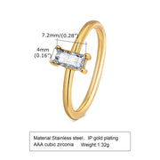 Zircon Gold Ring For Women – Gifts for Her — 7