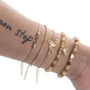 Bead Chain Bracelet Set Anklet – Jewelry Gift Ideas — 1