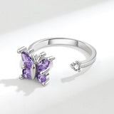 Rotatable Zircon Butterfly Ring For Women – Gifts for Her — 11