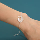 Luminous Copper Cat and Moon Silver Drip Bracelet – Jewelry Gift Ideas — 5