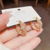 Light Luxury Unique Elegance Retro Opal Circle Ear – Thoughtful Gifts — 2