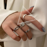 Frigid Wind Star Moon Retro Old Ring Women – Gifts for Her — 4