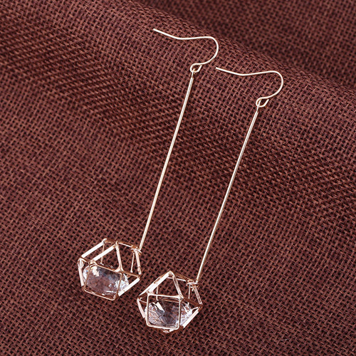 Crystal Long Fashion Hollow Zircon Stud Earrings – Stylish Gifts — 1
