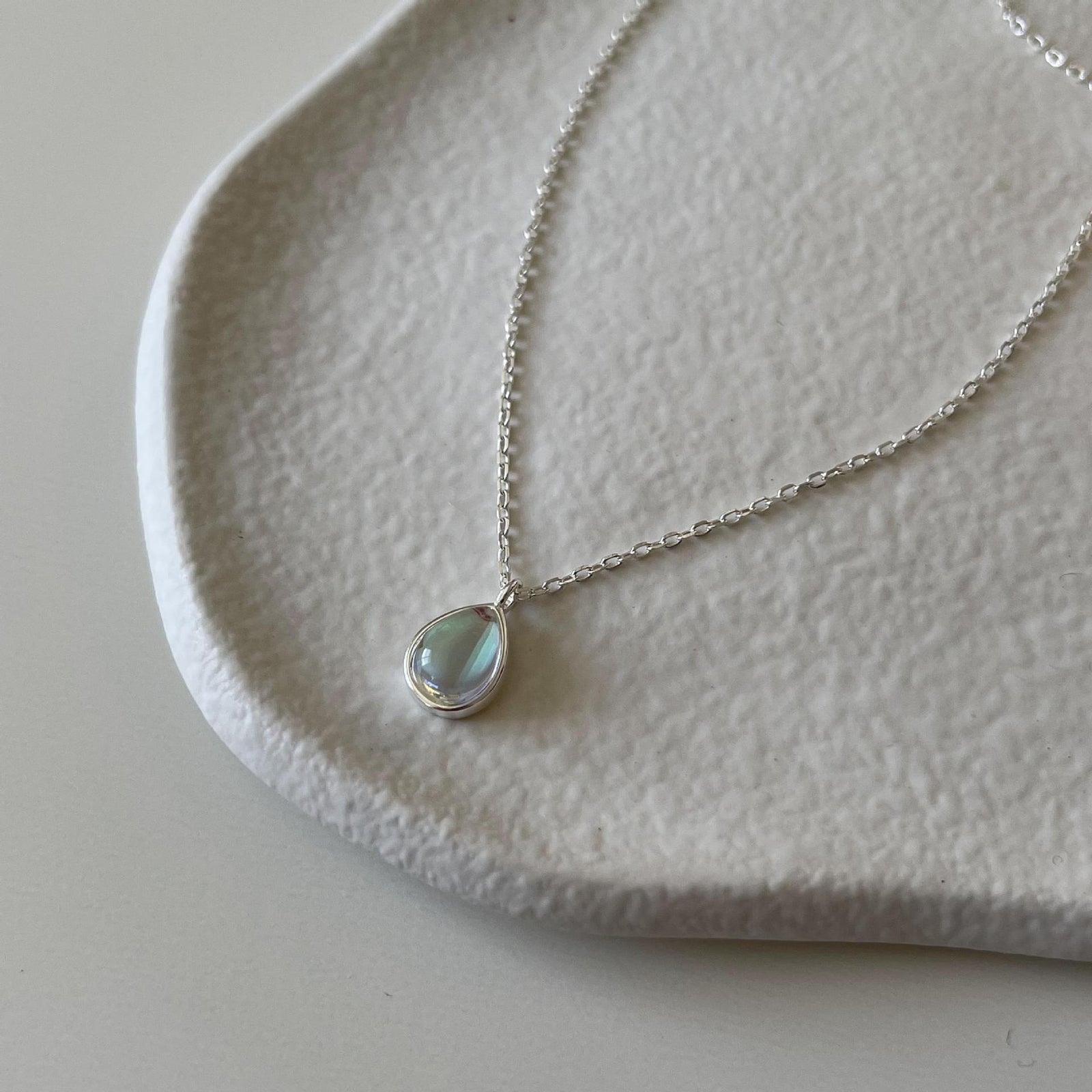 925 Sterling Silver Necklace Water Drop Ornament – Jewelry Gift Ideas — 1