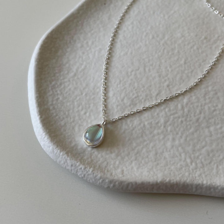 925 Sterling Silver Necklace Water Drop Ornament – Jewelry Gift Ideas — 1