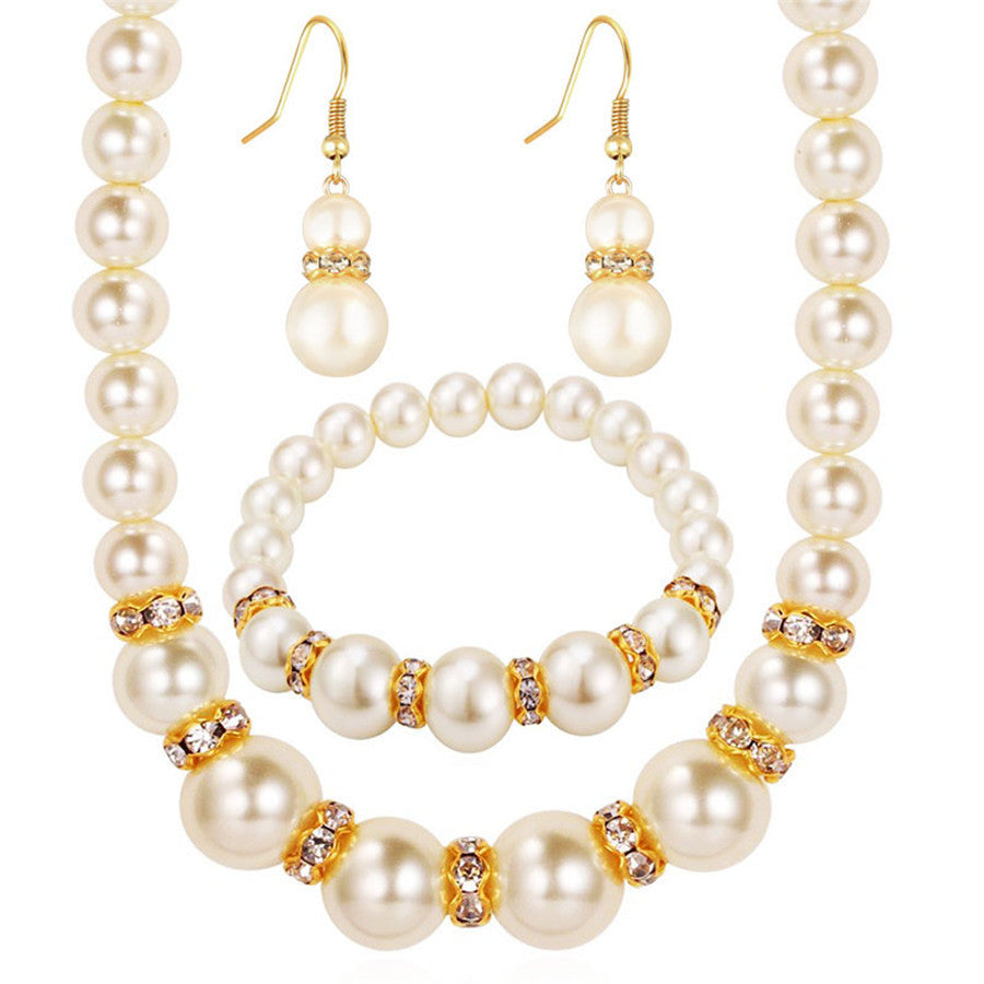 Pearl Set, Necklace, Earrings And Bracelet – Jewelry Gift Ideas — 1