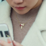 Girl Cherry Bird Head Seal Key Necklace – Jewelry Gift Ideas — 1