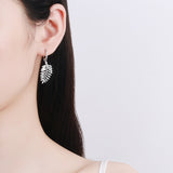 925 Sterling Silver Leaves Moissanite Ear Clips – Stylish Gifts — 8
