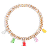 Colorful Clear Zircon Gummy Bears Pendant – Jewelry Gift Ideas — 9