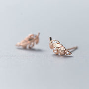 Female Fashion Temperament Diamond Feather Stud – Stylish Gifts — 2