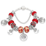 Painted leaf flower bracelet – Jewelry Gift Ideas — 9
