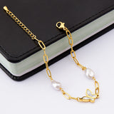Fashion Irregular White Shell Star Moon Titanium Steel – Stylish Gifts — 7
