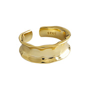 Simple Small Irregular Concave S925 Silver Ring – Unique Gift Ideas — 1