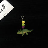 Bungee Beautiful Girl Childlike Dinosaur Earrings – Gifts for Kids — 1
