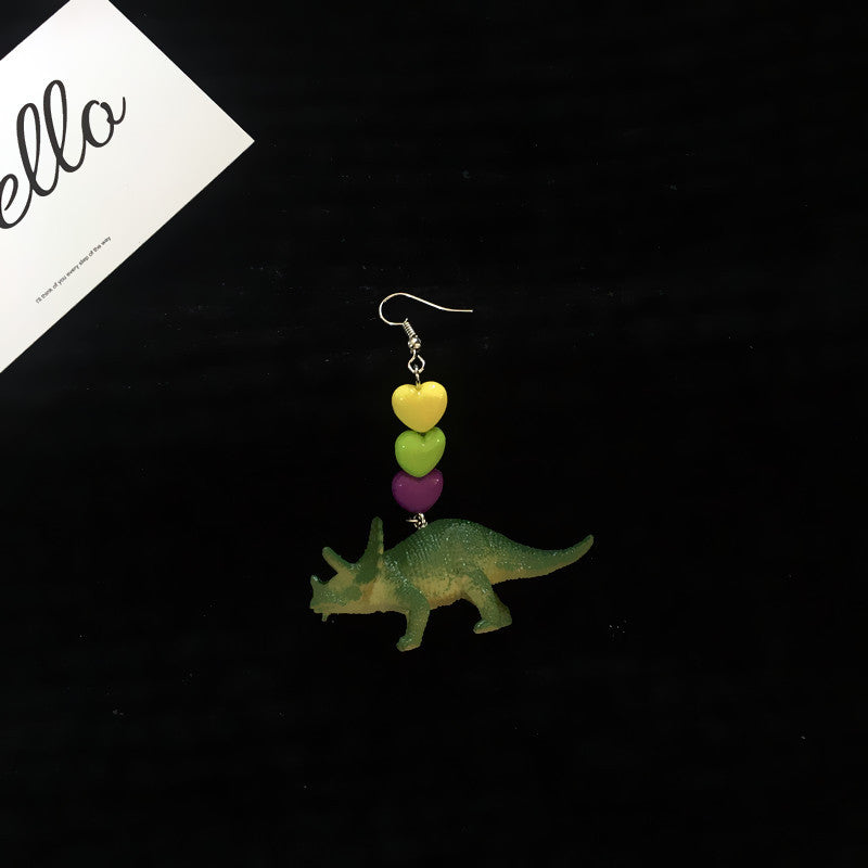 Bungee Beautiful Girl Childlike Dinosaur Earrings – Gifts for Kids — 1