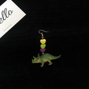 Bungee Beautiful Girl Childlike Dinosaur Earrings – Gifts for Kids — 1