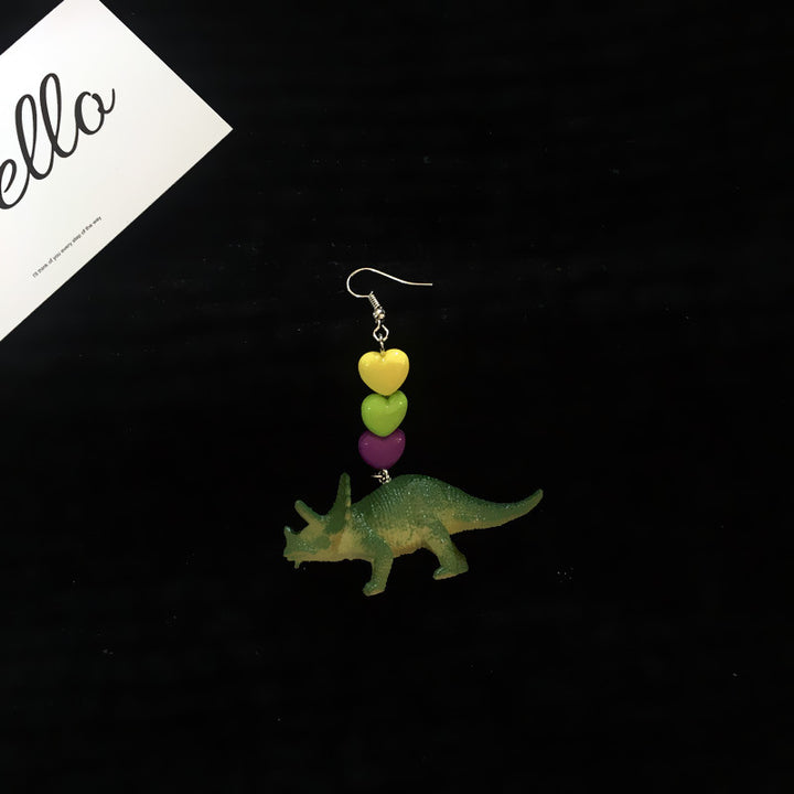 Bungee Beautiful Girl Childlike Dinosaur Earrings – Gifts for Kids — 1