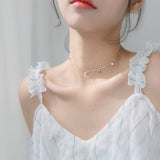 Moon star with diamond clavicle chain – Meaningful Gifts — 5