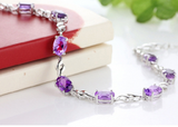 Fashion Simple Silver Plated Amethyst Bracelet – Stylish Gifts — 6