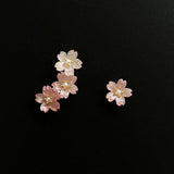 Mini Asymmetric Cherry Blossom Earrings 925 Sterling – Stylish Gifts — 5
