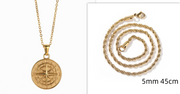 Stainless Steel Compass Circular Necklace – Jewelry Gift Ideas — 8