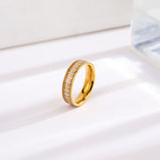 Rhinestone Titanium Steel Ring For Women – Gifts for Her — 9