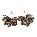 Exaggerated Fabric Leopard Print Earrings Circle – Gifts for Her — 6