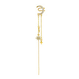 Fashion Light Luxury Micro Inset Zircon Moon Ear Clip – Stylish Gifts — 4