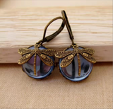 Vintage Dragonfly Earrings Fashion Gold Color Metal – Gifts for Her — 1