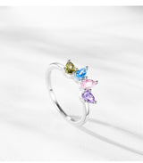 Women's S925 Sterling Silver Drop-shaped Color Zircon – Gifts for Her — 8