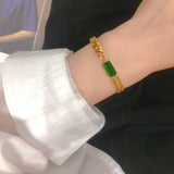 Women's Niche Design Emerald Temperament Bracelet – Jewelry Gift Ideas — 6