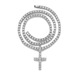 Versatile And High-end Zirconia Cross Necklace – Jewelry Gift Ideas — 15