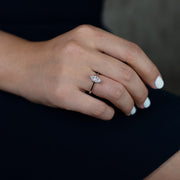 Silver Horse Eye Ring Artificial Sapphire – Meaningful Gifts — 1
