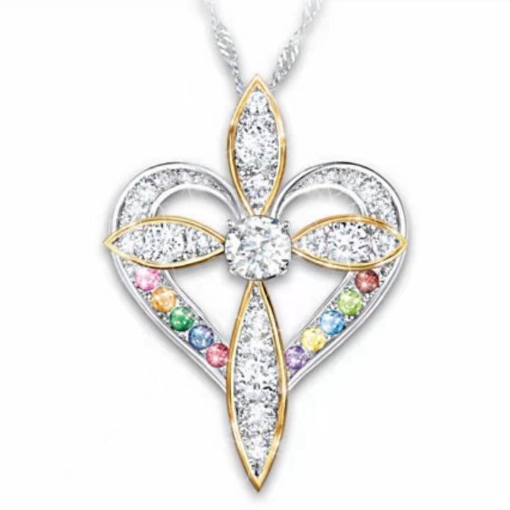 Fashion Love Heart Shaped Cross Pendant – Jewelry Gift Ideas — 1