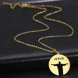 Personalized Silhouette Hollow Text JESUS Pendant – Jewelry Gift Ideas — 10