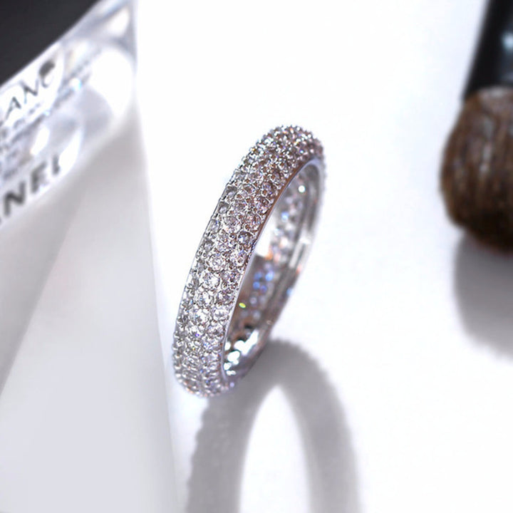Women's Micro-inlaid Full Rhinestone Zircon Circle – Gifts for Her — 1