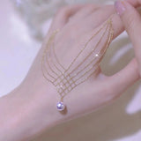 Women's Mermaid Pearl Lace Multi-layer Necklace – Jewelry Gift Ideas — 3