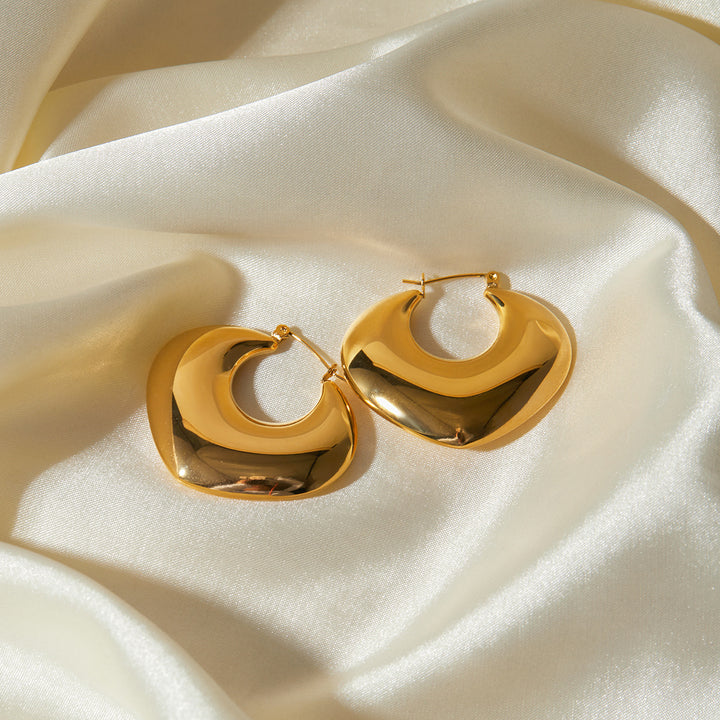 18k Gold Stainless Steel Geometric Heart-shaped – Small Gift Ideas — 1