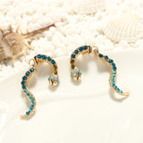 Retro Personality Zodiac Snake Colored Diamond Stud – Meaningful Gifts — 5