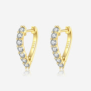 S925 Silver Heart-shaped Earrings Zircon Earrings – Thoughtful Gifts — 7