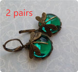 Vintage Dragonfly Earrings Fashion Gold Color Metal – Gifts for Her — 7