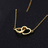 Custom Name Necklace Personalized Double Heart – Jewelry Gift Ideas — 19