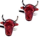 Fun Red Bull Head Shaped Shirt Cufflinks – Unique Gift Ideas — 1