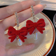 Women's Fashion Vintage Bow Flocked Earrings – Stylish Gifts — 8
