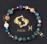 Natural Stone Twelve Constellations Bracelets Cut Hemp – Stylish Gifts — 5
