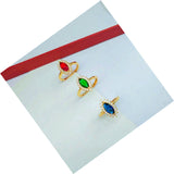 Brass Gold-plated Micro-inlaid Olive-tipped Gemstone – Useful Gifts — 2