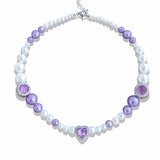 Small design purple pearl love necklace – Jewelry Gift Ideas — 3
